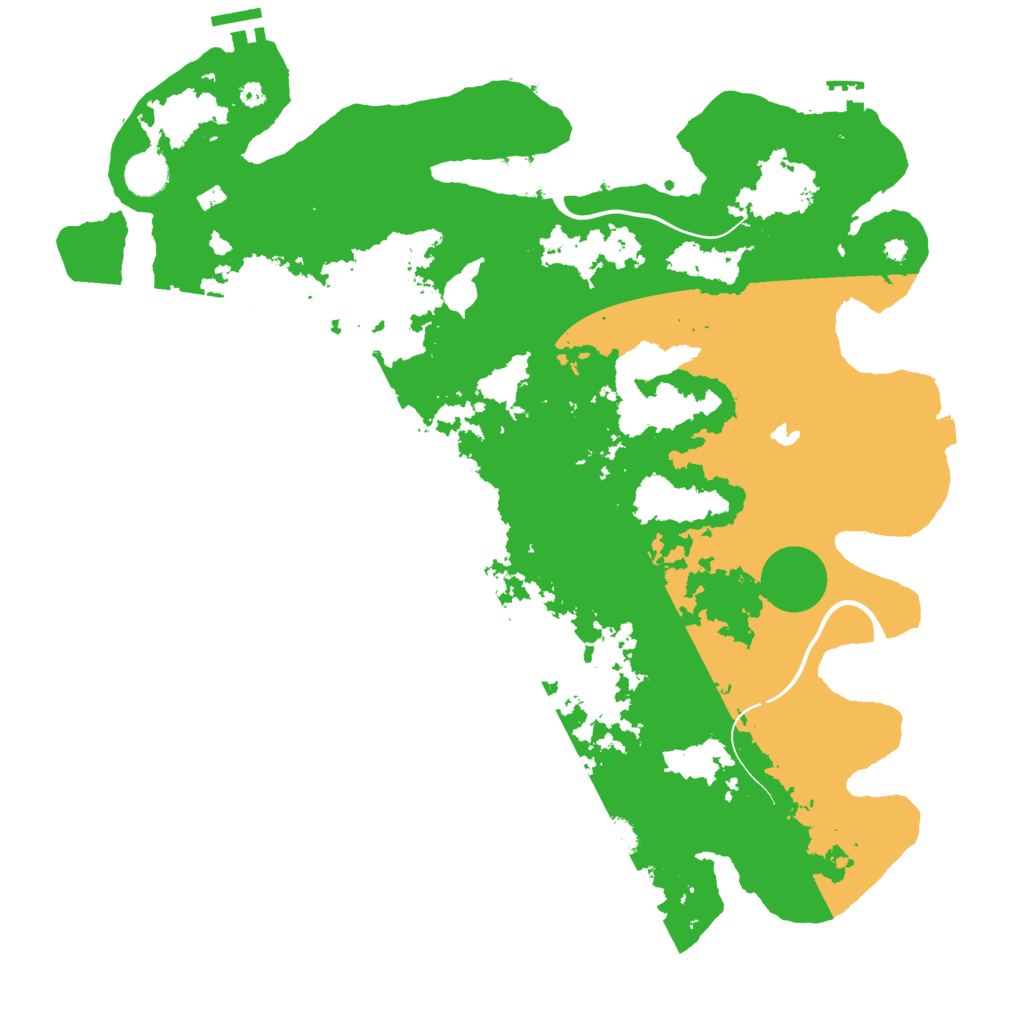 Biome Rust Map: Procedural Map, Size: 4100, Seed: 70930676