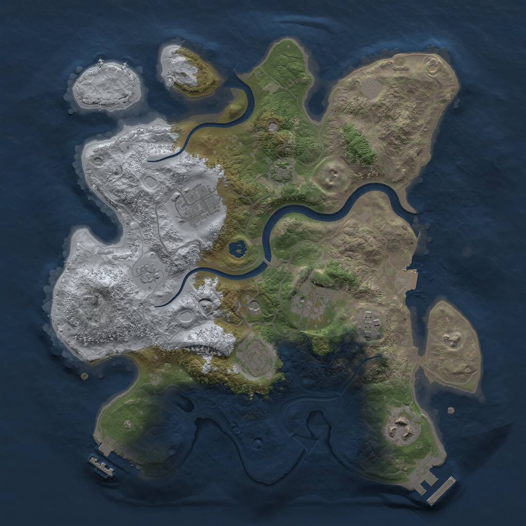 Rust Map: Procedural Map, Size: 3000, Seed: 28138, 11 Monuments