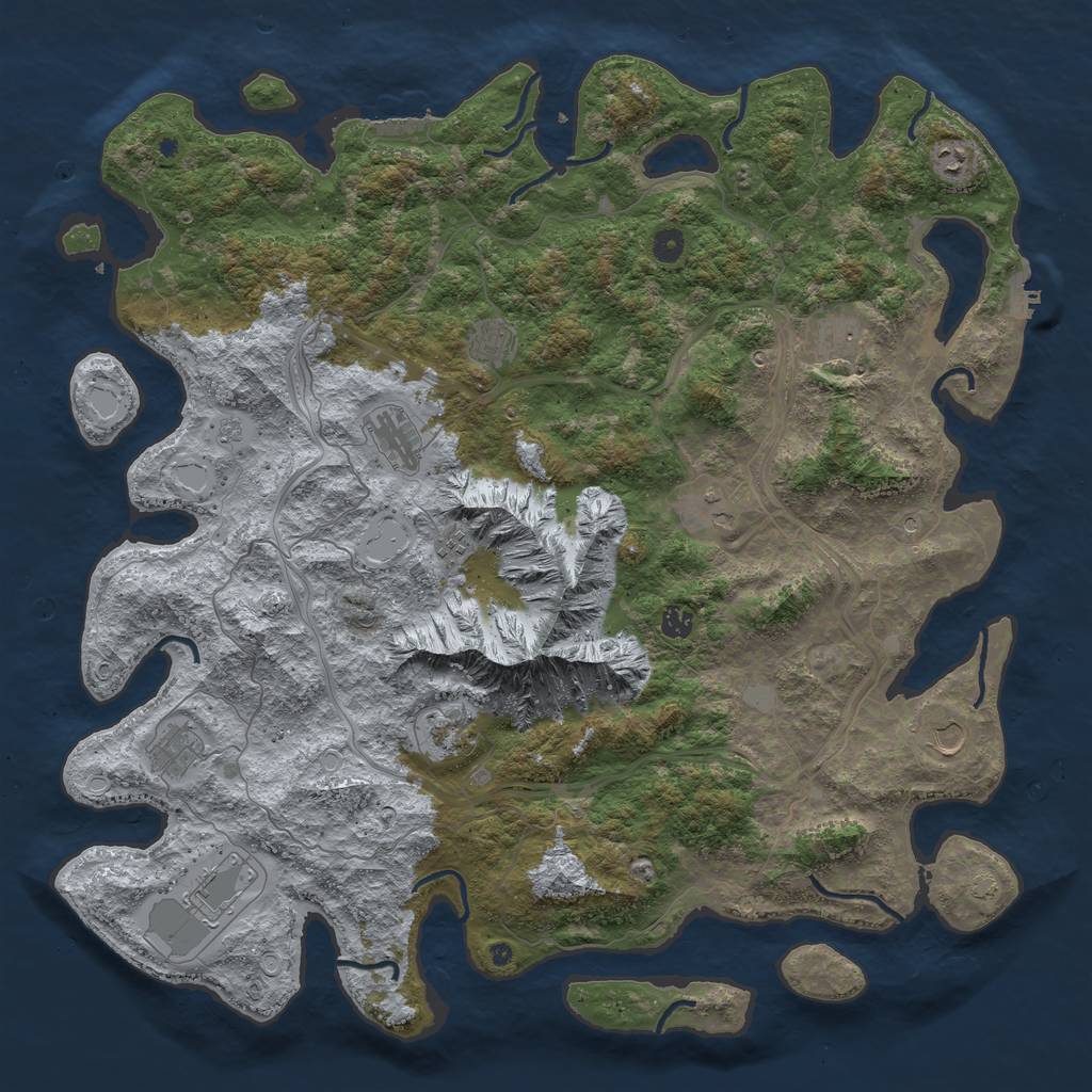 Rust Map: Procedural Map, Size: 5000, Seed: 1558781177, 19 Monuments