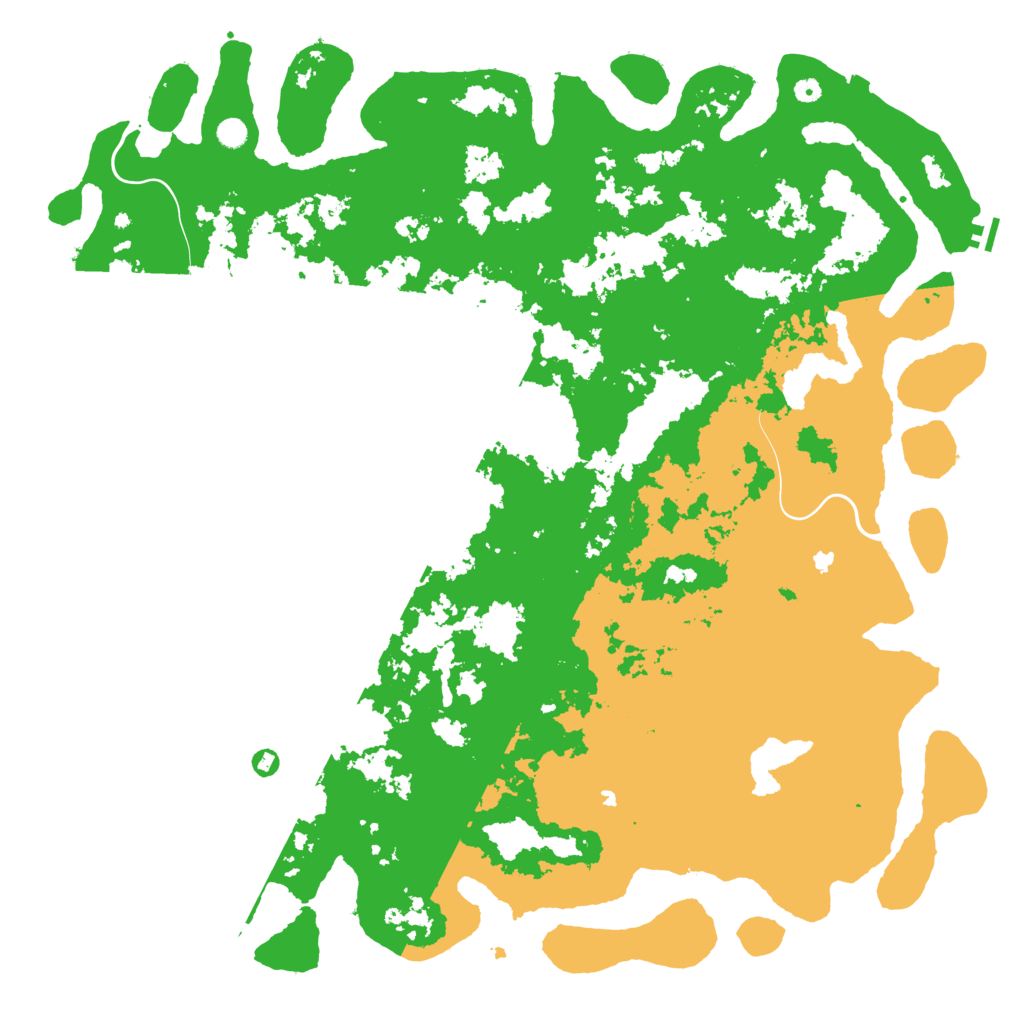 Biome Rust Map: Procedural Map, Size: 6000, Seed: 1885071721