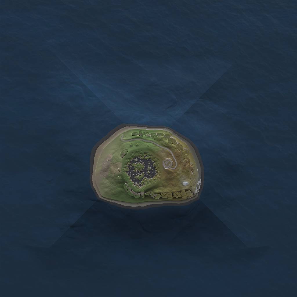 Rust Map: Procedural Map, Size: 1000, Seed: 16874, 3 Monuments