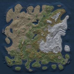 Thumbnail Rust Map: Procedural Map, Size: 4400, Seed: 32564104, 15 Monuments