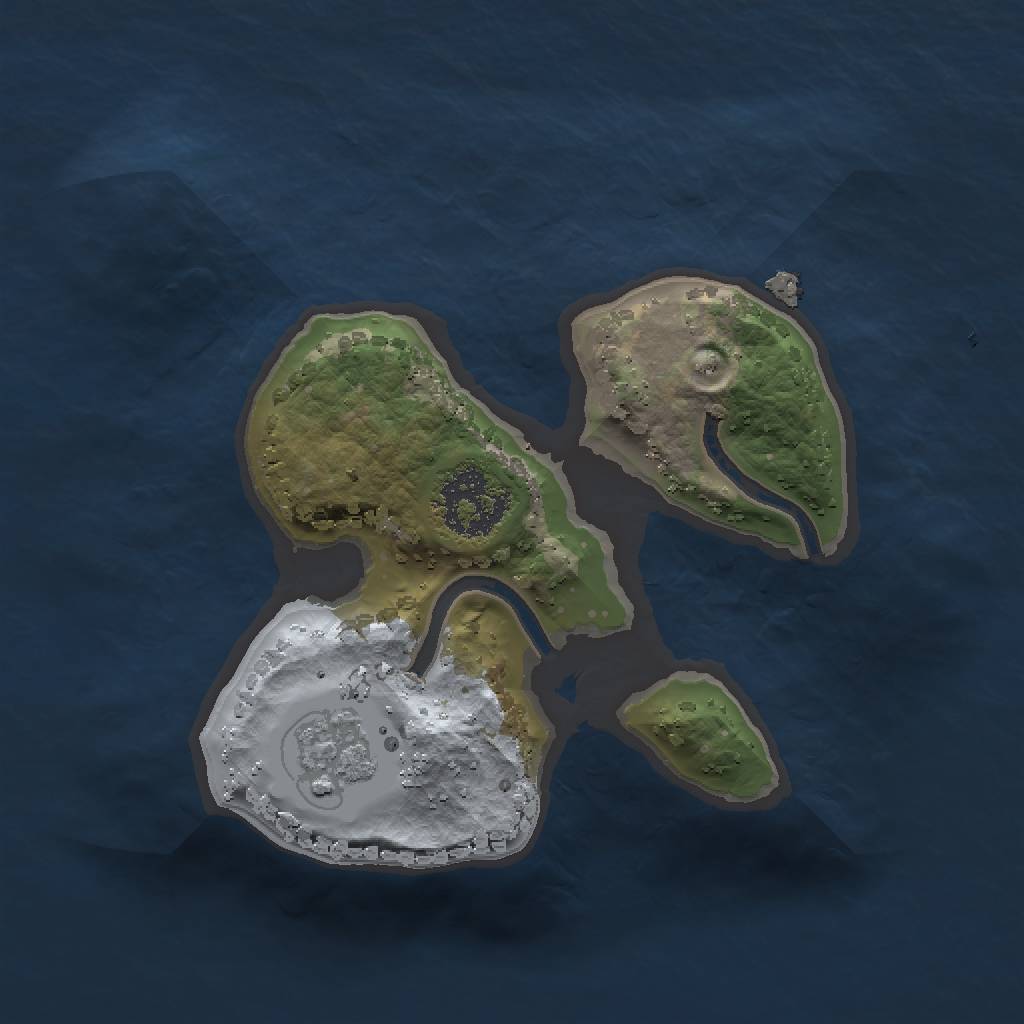 Rust Map: Procedural Map, Size: 1500, Seed: 258204140, 4 Monuments