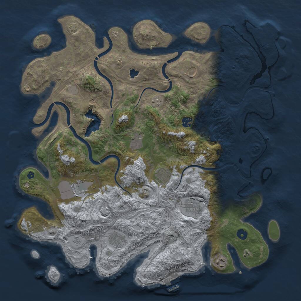 Rust Map: Procedural Map, Size: 4250, Seed: 63223248, 15 Monuments