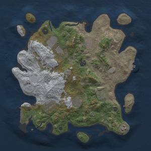 Thumbnail Rust Map: Procedural Map, Size: 3500, Seed: 855716, 16 Monuments