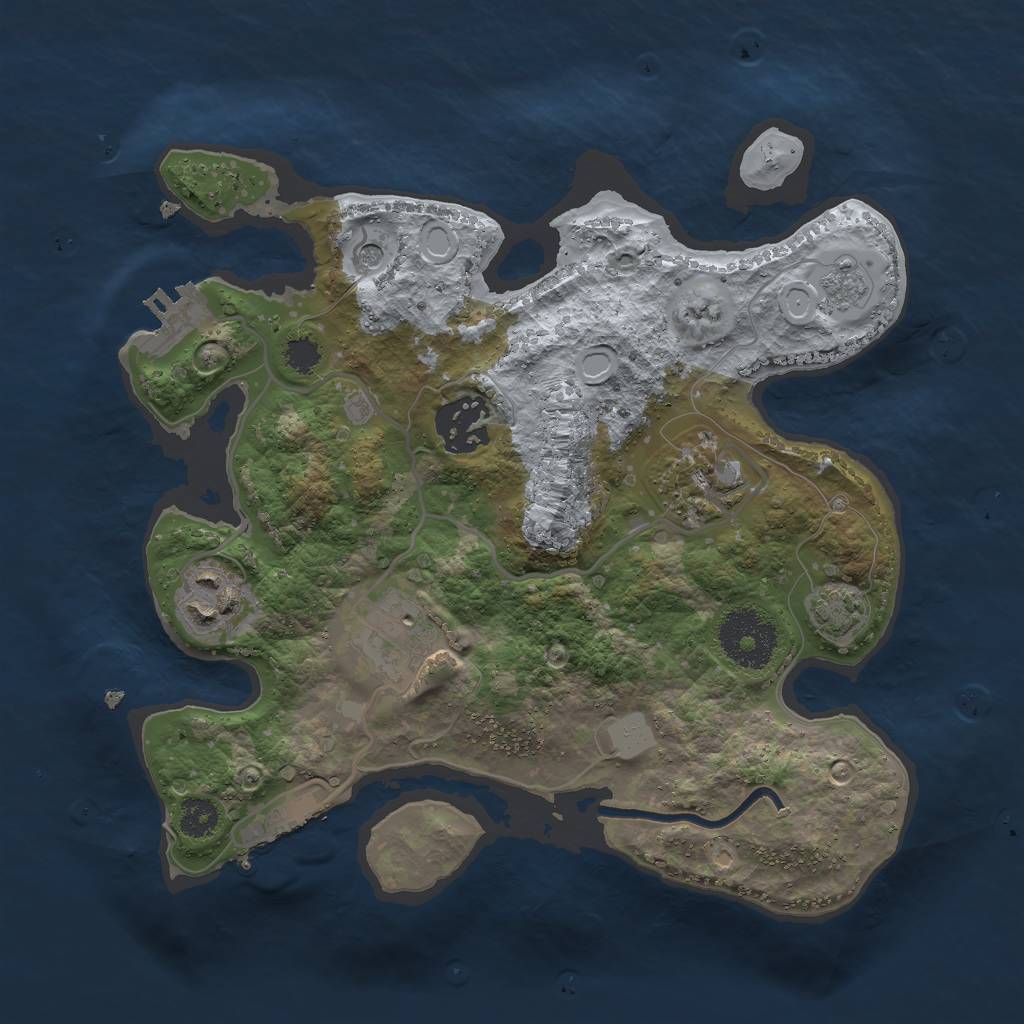 Rust Map: Procedural Map, Size: 2679, Seed: 13825, 12 Monuments