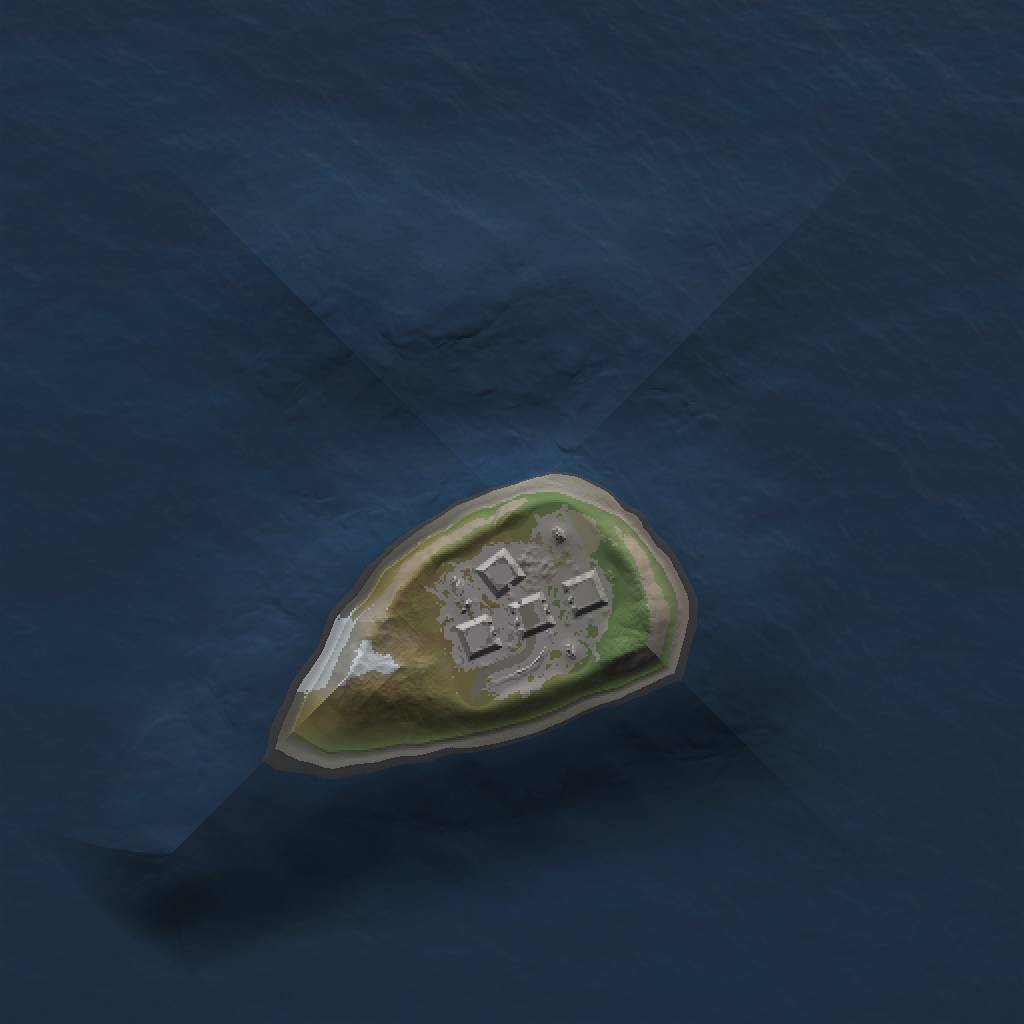 Rust Map: Barren, Size: 1000, Seed: 617985205, 3 Monuments