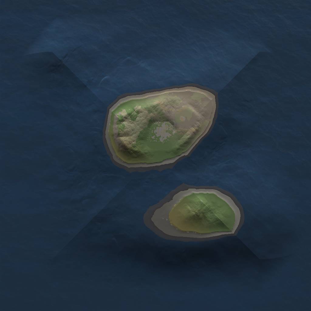 Rust Map: Barren, Size: 1000, Seed: 558064864, 2 Monuments