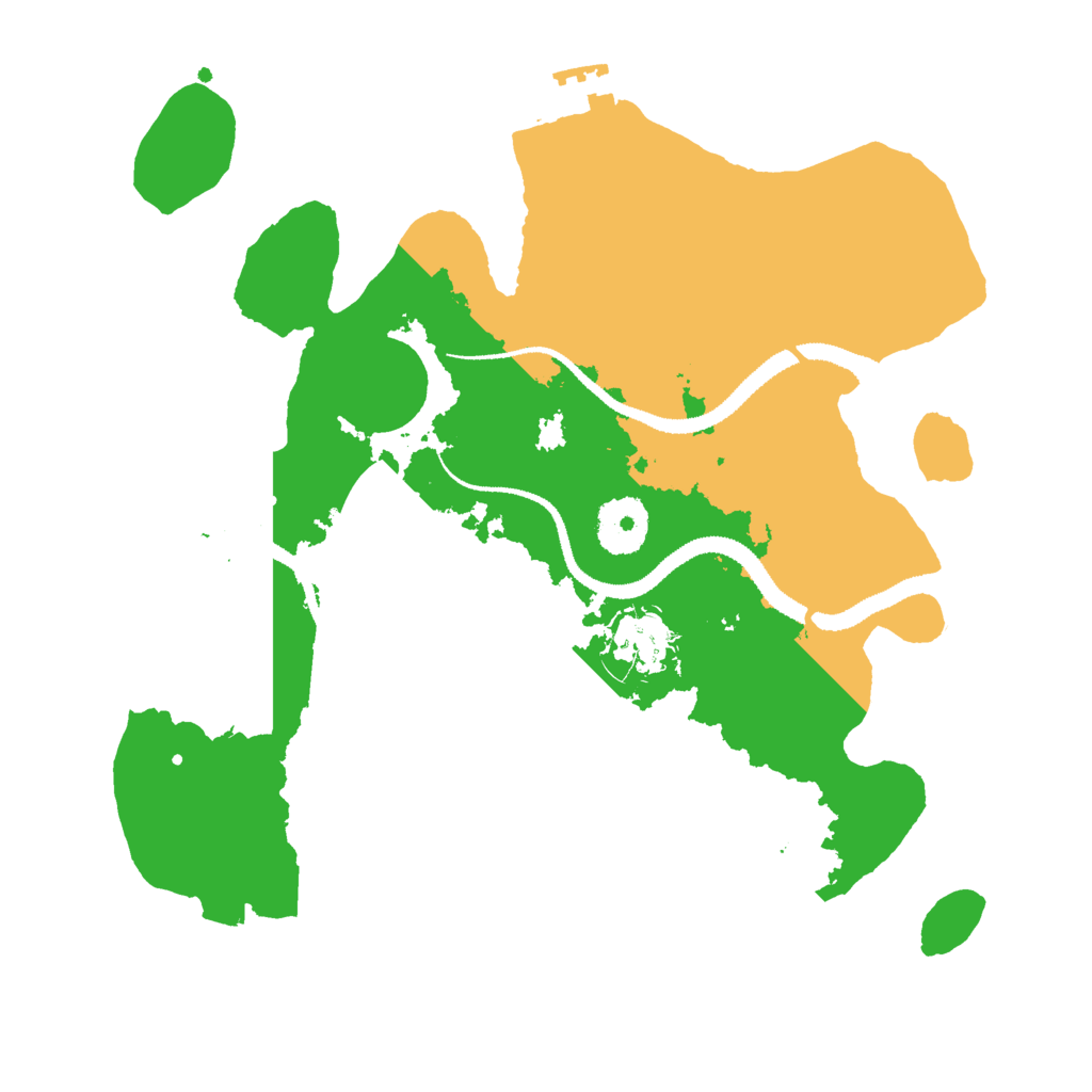 Biome Rust Map: Procedural Map, Size: 3000, Seed: 770079904