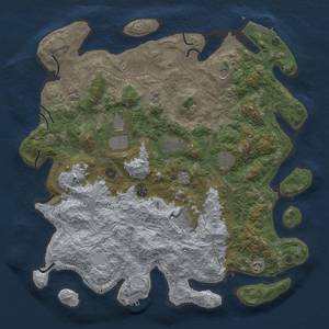 Thumbnail Rust Map: Procedural Map, Size: 4500, Seed: 24568, 17 Monuments