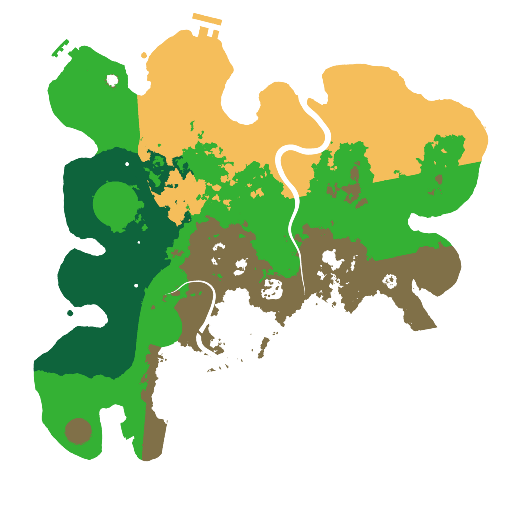 Biome Rust Map: Procedural Map, Size: 3500, Seed: 91560048