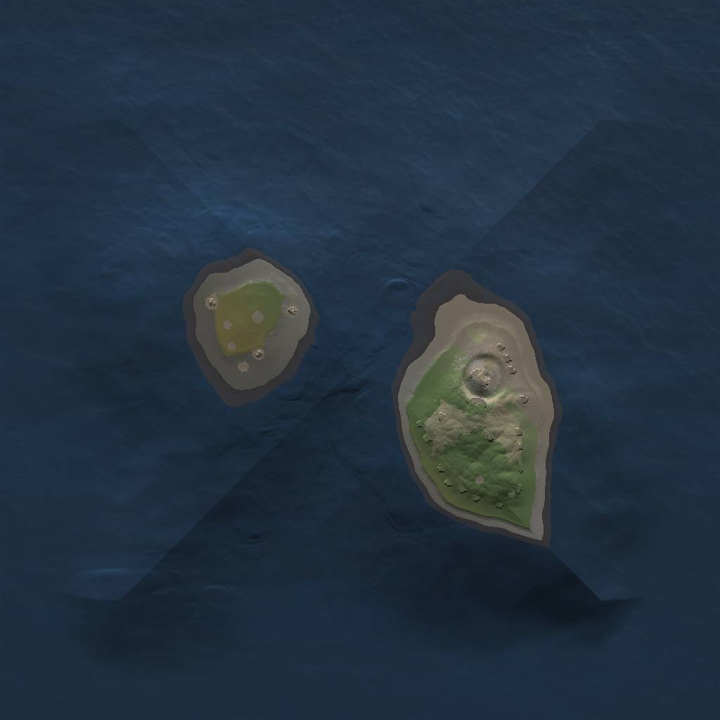 Rust Map: Procedural Map, Size: 1000, Seed: 1483719625, 3 Monuments