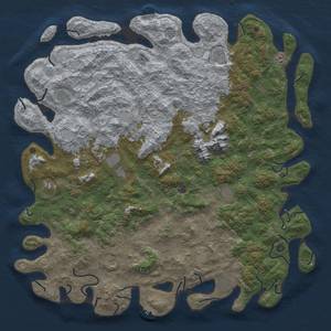 Thumbnail Rust Map: Procedural Map, Size: 6000, Seed: 16865, 19 Monuments