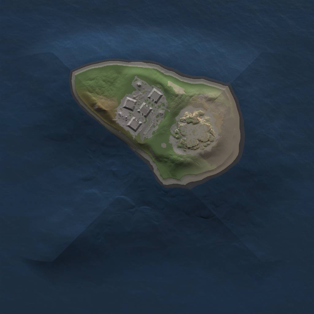 Rust Map: Barren, Size: 1000, Seed: 818777809, 4 Monuments