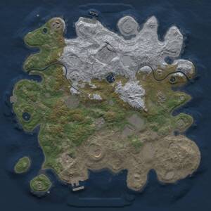 Thumbnail Rust Map: Procedural Map, Size: 3750, Seed: 2128511716, 15 Monuments