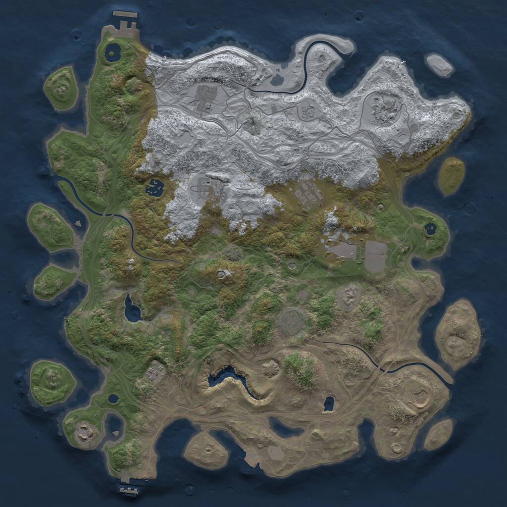 Rust Map: Procedural Map, Size: 4250, Seed: 251957082, 16 Monuments
