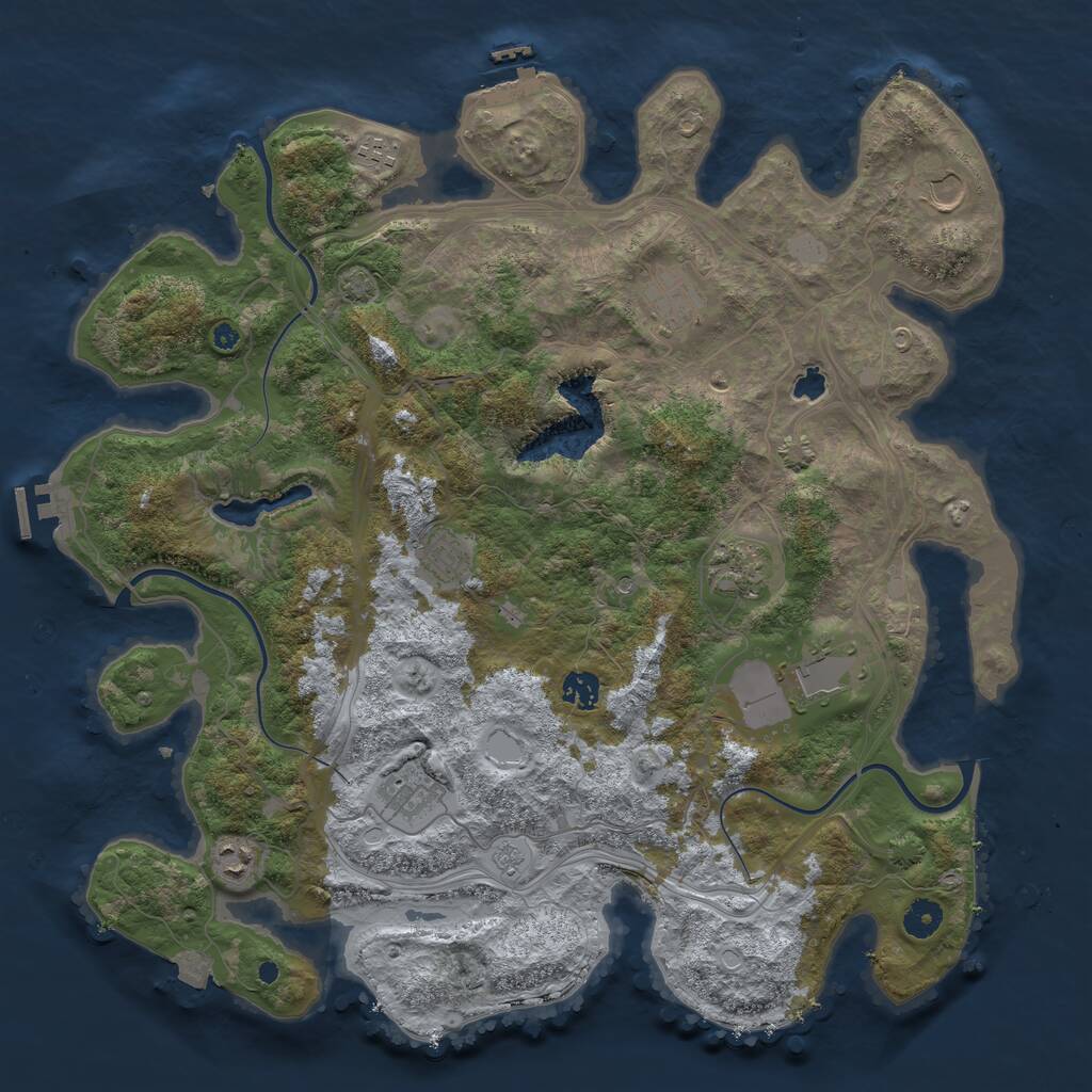 Rust Map: Procedural Map, Size: 4250, Seed: 93964722, 15 Monuments