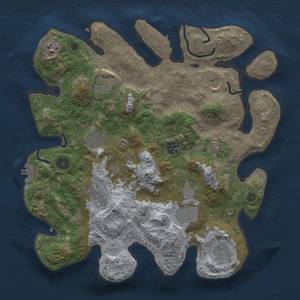 Thumbnail Rust Map: Procedural Map, Size: 3500, Seed: 1965773414, 18 Monuments