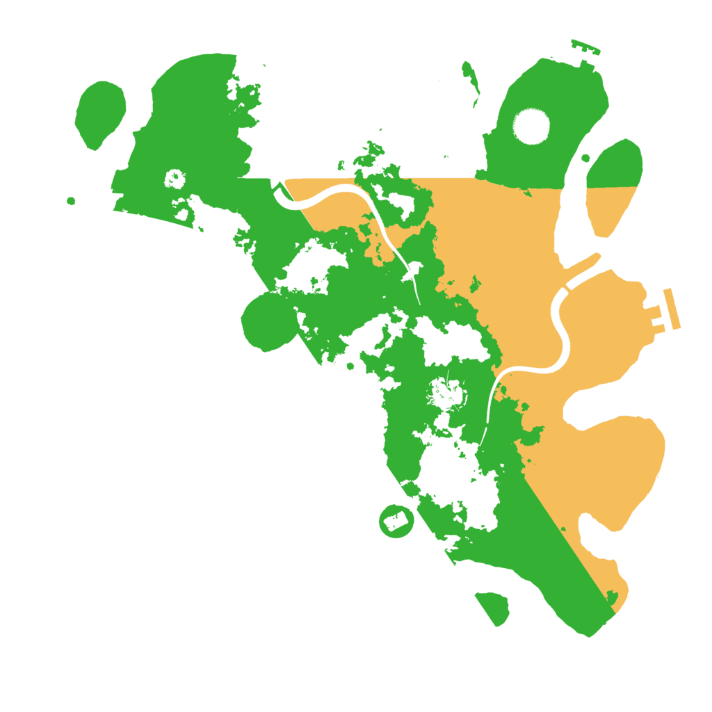 Biome Rust Map: Procedural Map, Size: 3500, Seed: 10412