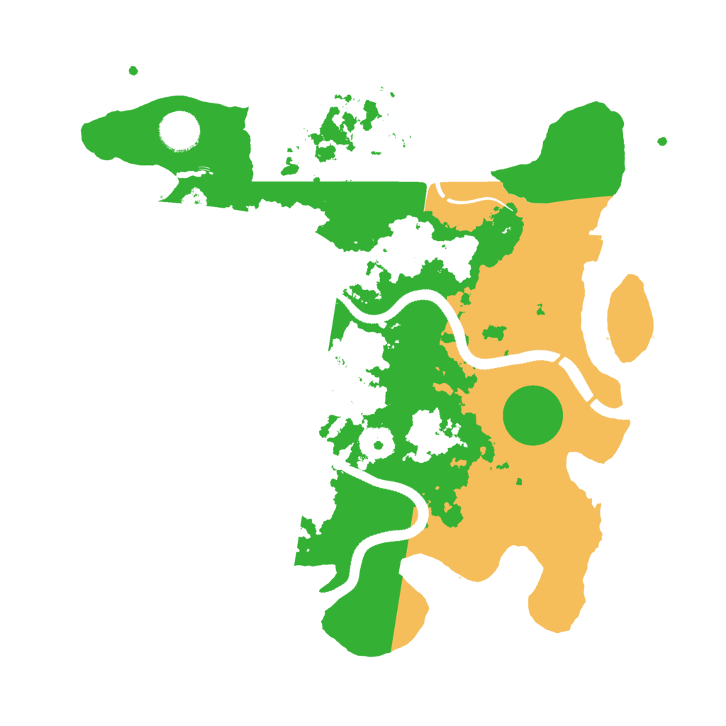 Biome Rust Map: Procedural Map, Size: 3200, Seed: 9977