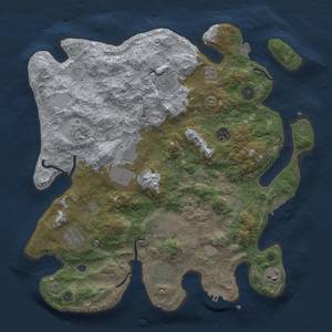 Thumbnail Rust Map: Procedural Map, Size: 3750, Seed: 48348897, 17 Monuments