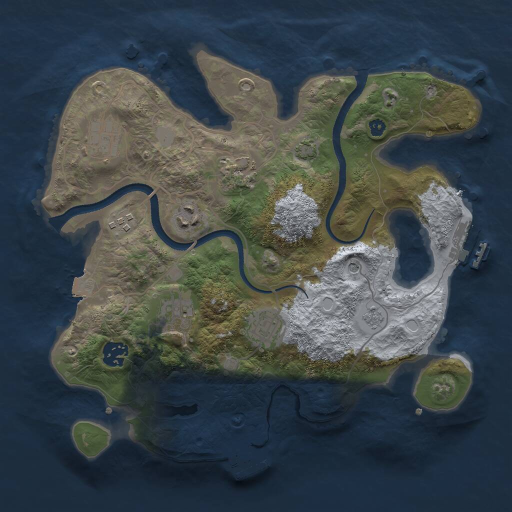 Rust Map: Procedural Map, Size: 3000, Seed: 15987, 13 Monuments