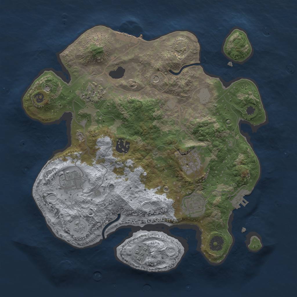 Rust Map: Procedural Map, Size: 3000, Seed: 948, 14 Monuments