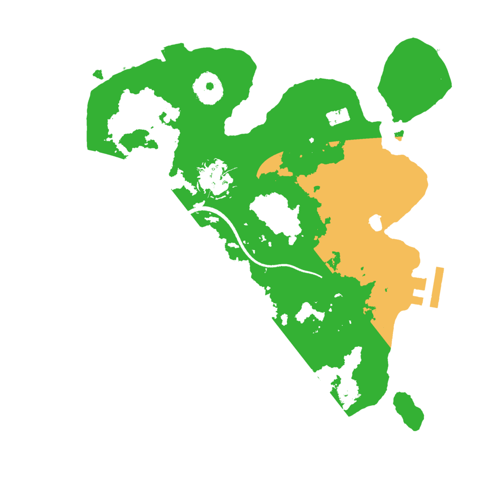 Biome Rust Map: Procedural Map, Size: 2500, Seed: 205143559