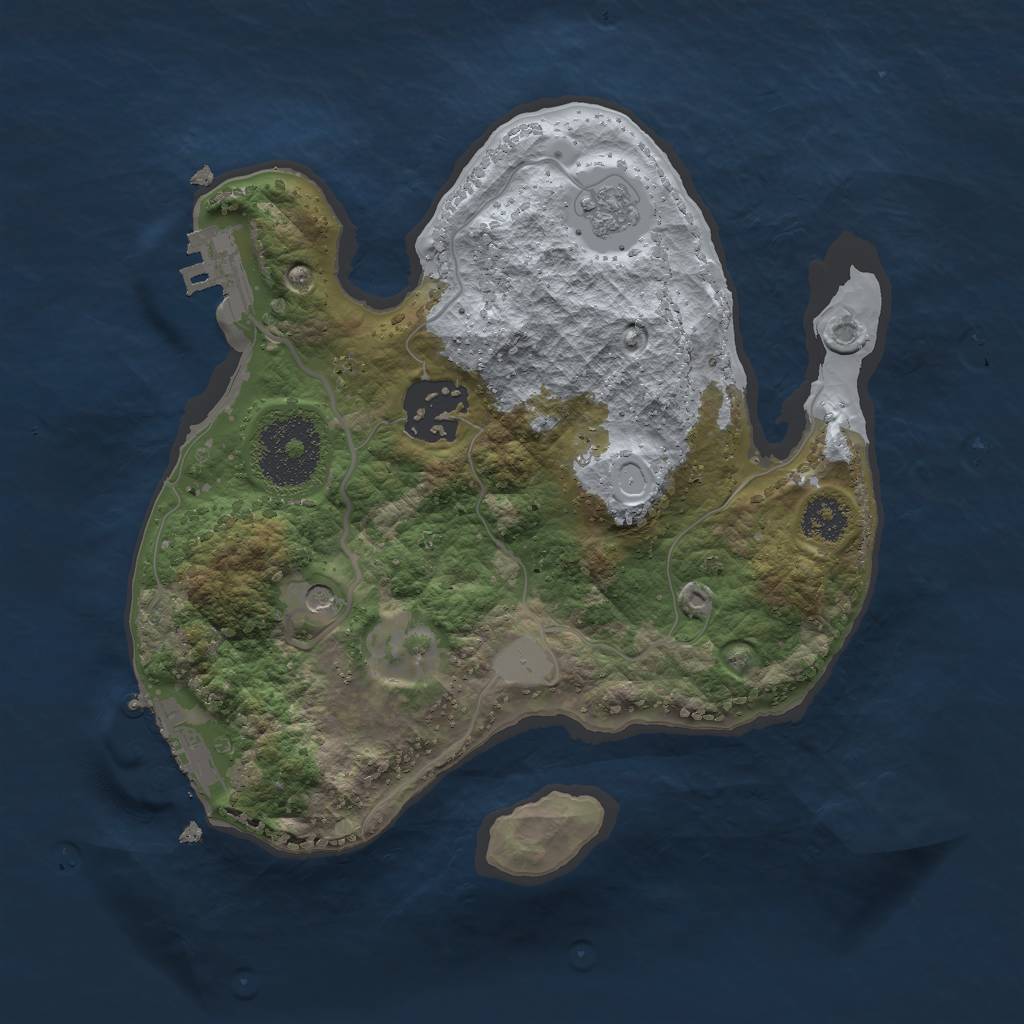 Rust Map: Procedural Map, Size: 2300, Seed: 78533, 8 Monuments