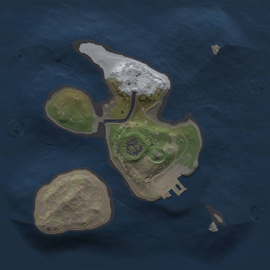 Rust Map: Procedural Map, Size: 1500, Seed: 15578, 4 Monuments