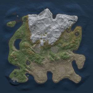 Thumbnail Rust Map: Procedural Map, Size: 3000, Seed: 6153675, 14 Monuments