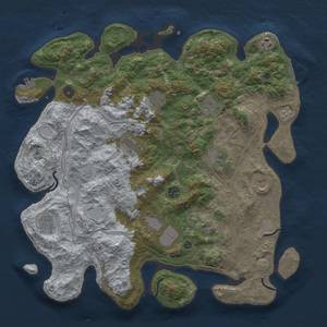 Thumbnail Rust Map: Procedural Map, Size: 4300, Seed: 85023592, 19 Monuments