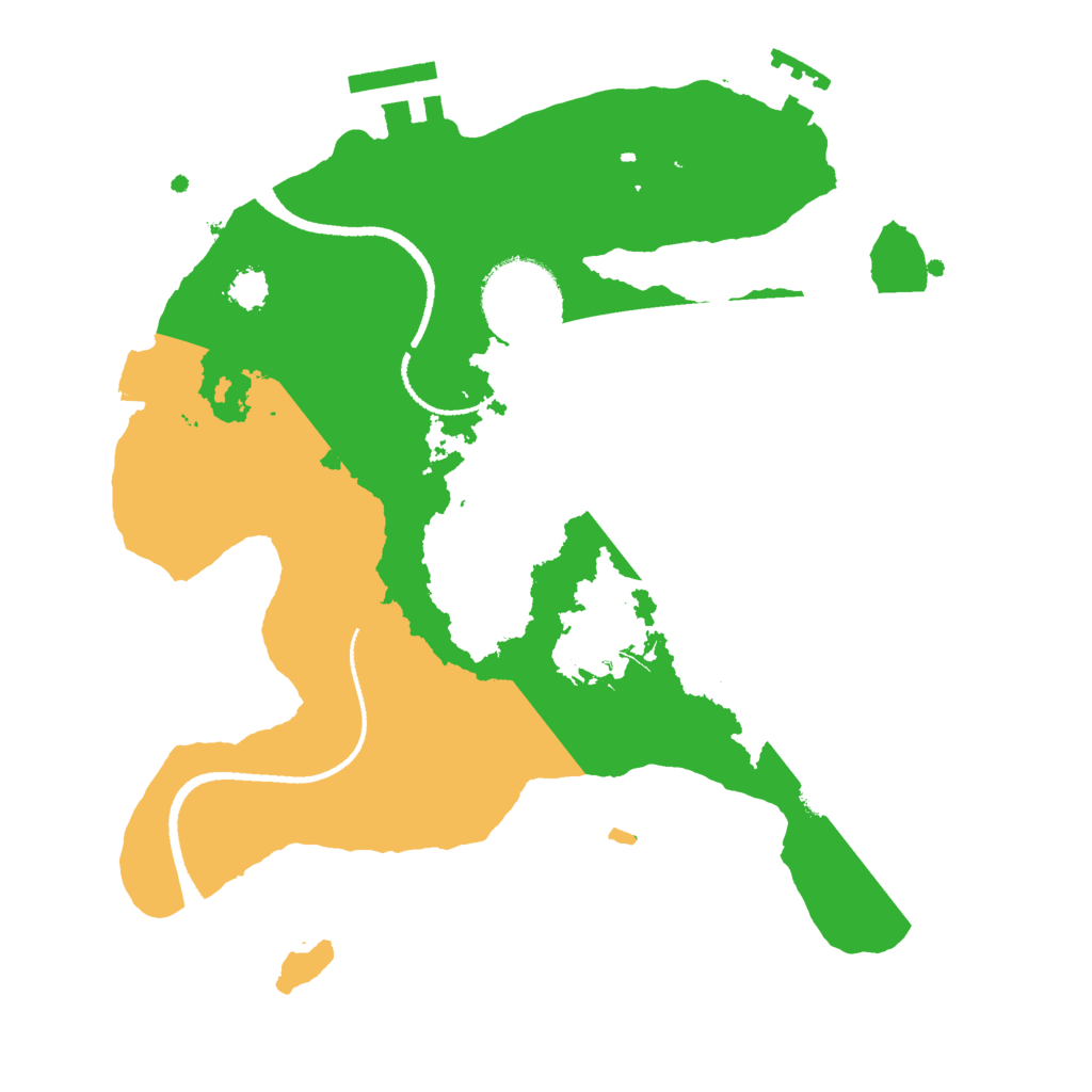 Biome Rust Map: Procedural Map, Size: 2500, Seed: 9241267