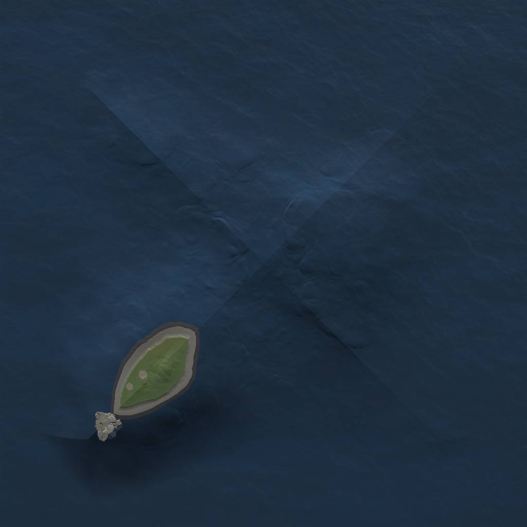 Rust Map: Procedural Map, Size: 1000, Seed: 5678, 3 Monuments