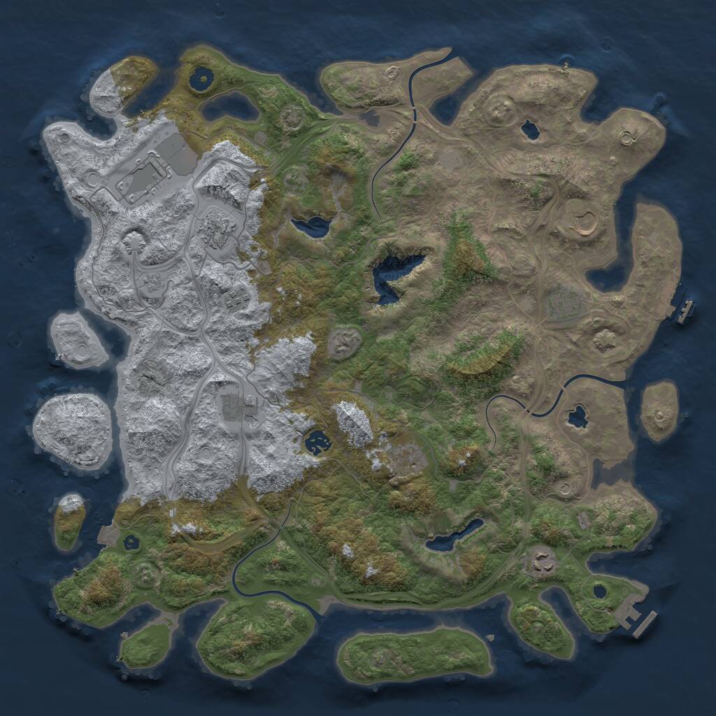 Rust Map: Procedural Map, Size: 4500, Seed: 6791333, 15 Monuments
