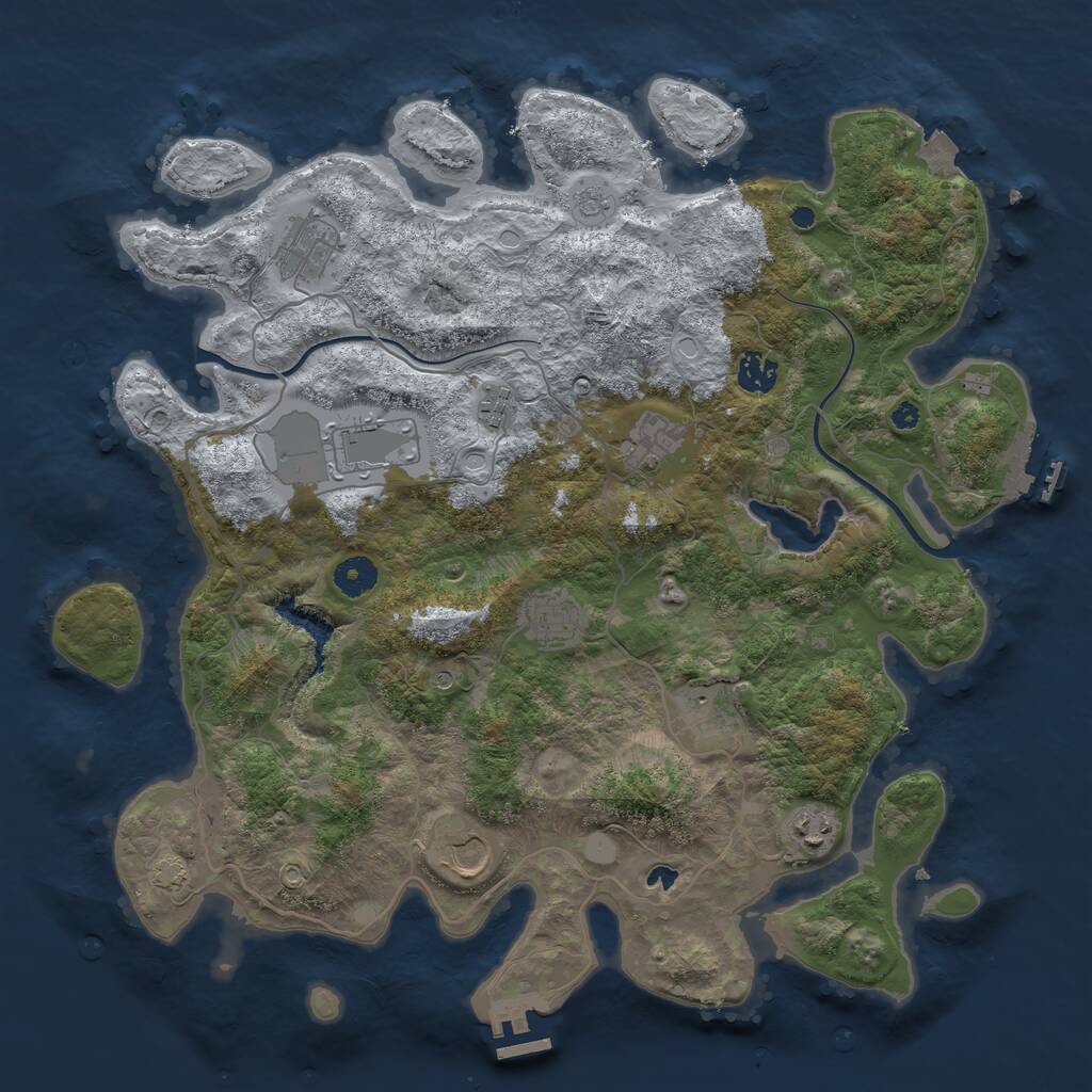 Rust Map: Procedural Map, Size: 4000, Seed: 47541712, 15 Monuments