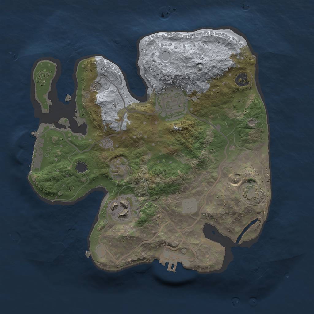 Rust Map: Procedural Map, Size: 2300, Seed: 2004, 9 Monuments