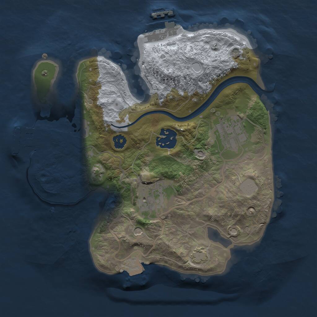 Rust Map: Procedural Map, Size: 2300, Seed: 2004, 8 Monuments
