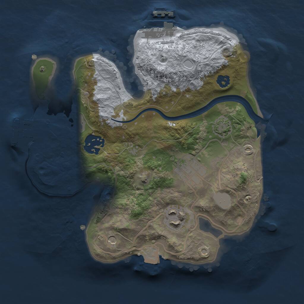 Rust Map: Procedural Map, Size: 2300, Seed: 2004, 8 Monuments