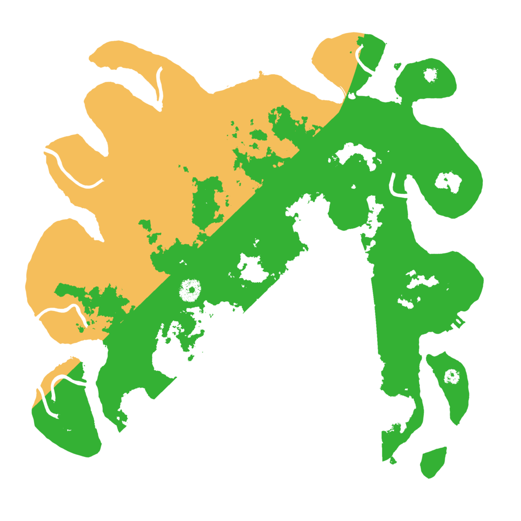 Biome Rust Map: Procedural Map, Size: 3500, Seed: 25694