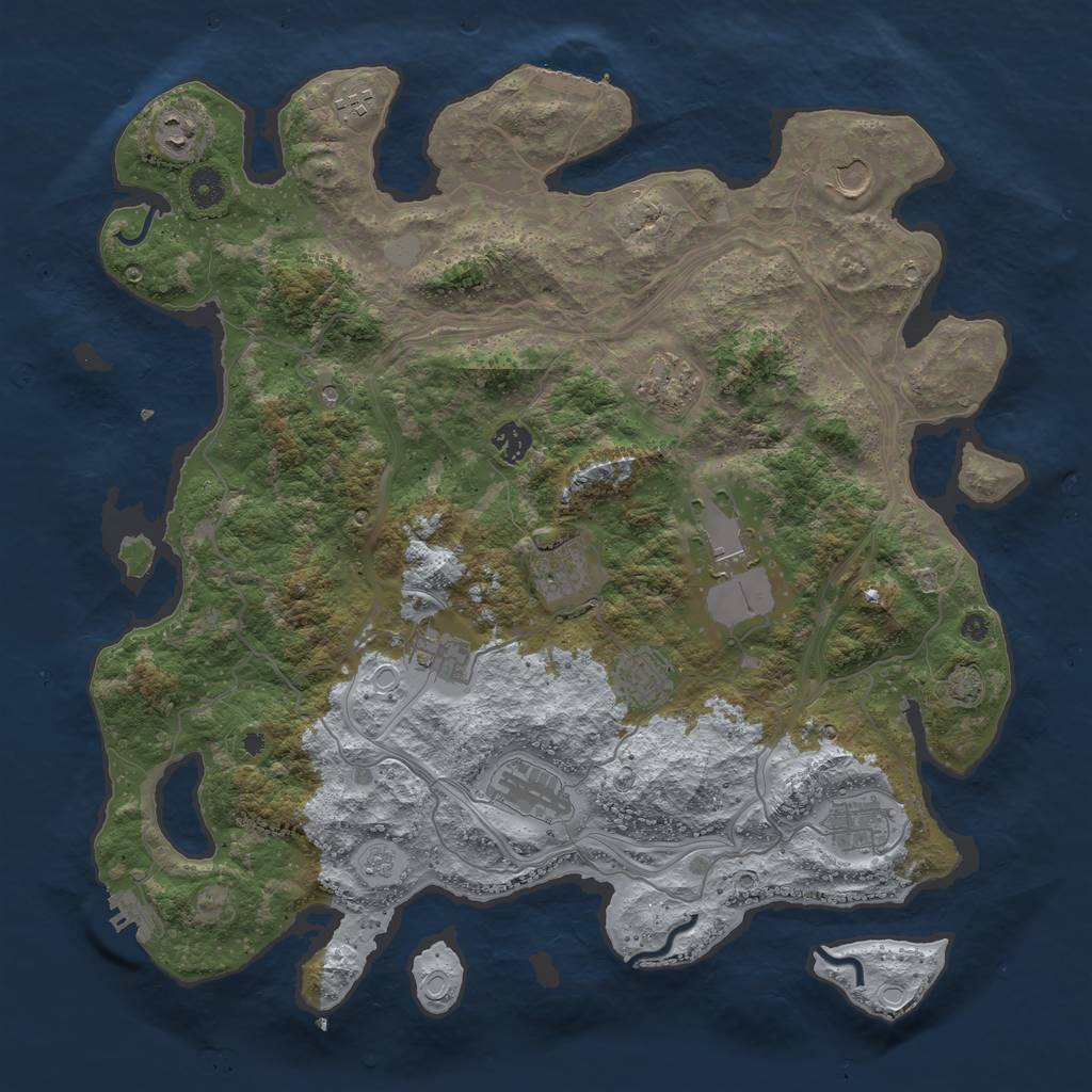 Rust Map: Procedural Map, Size: 4250, Seed: 1731652550, 19 Monuments