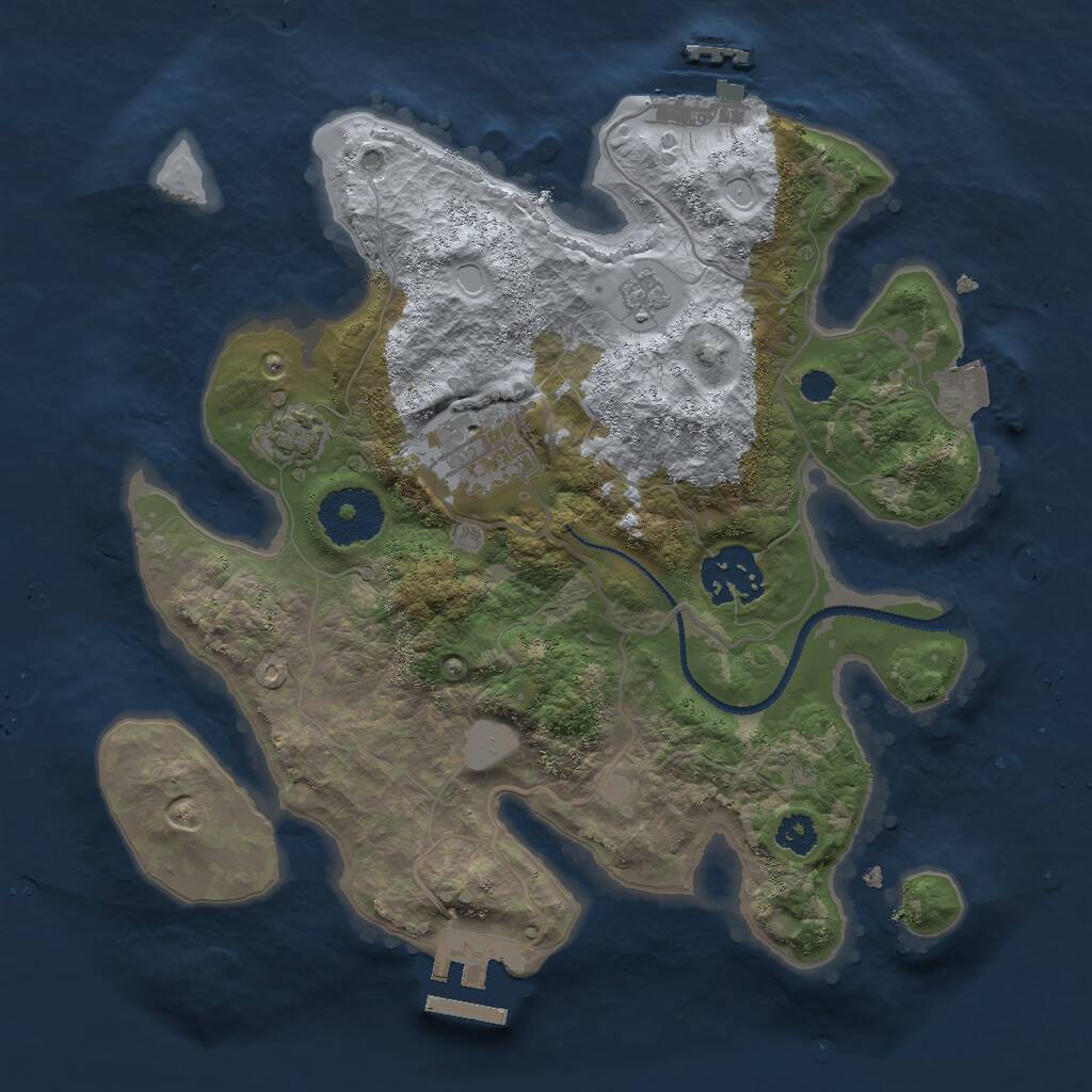 Rust Map: Procedural Map, Size: 2700, Seed: 265184955, 7 Monuments