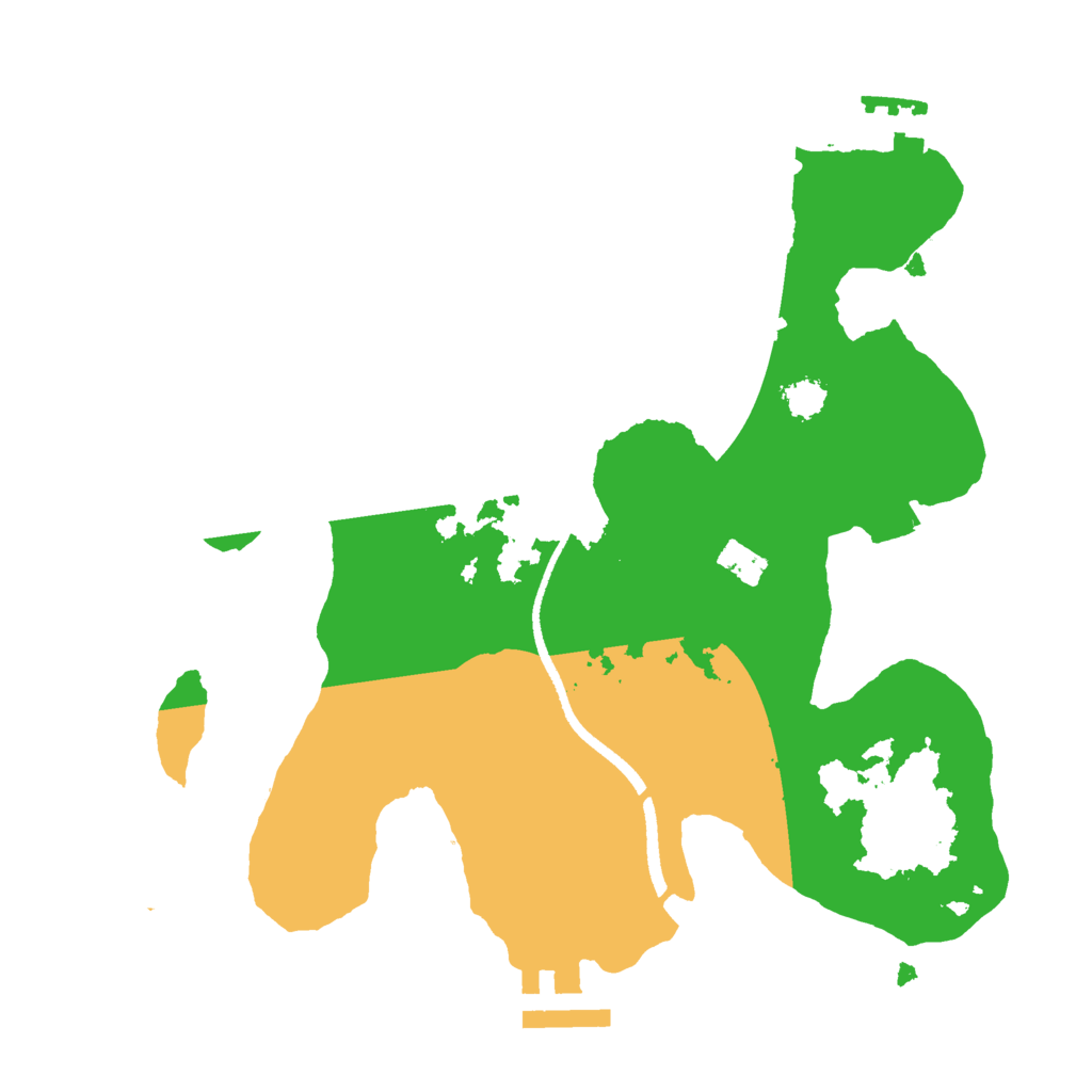 Biome Rust Map: Procedural Map, Size: 2500, Seed: 396259302