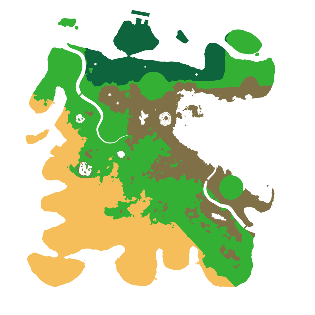 Biome Rust Map: Procedural Map, Size: 3500, Seed: 991526815