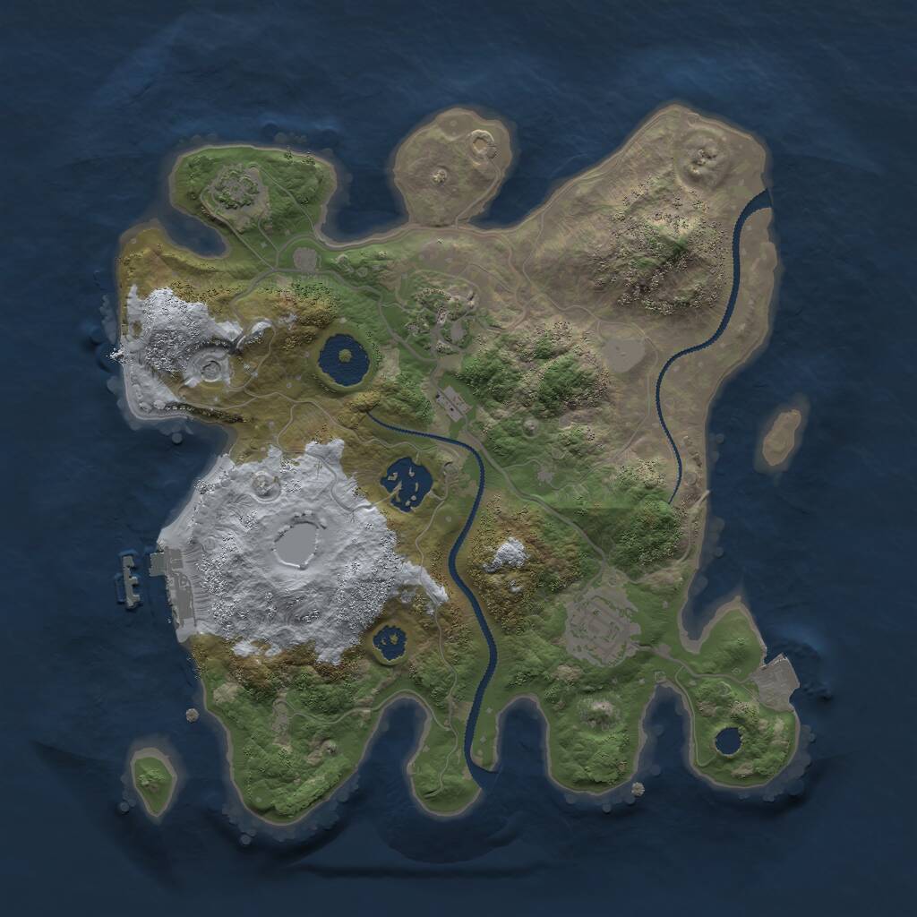 Rust Map: Procedural Map, Size: 2800, Seed: 76, 7 Monuments