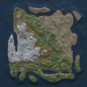 Thumbnail Rust Map: Procedural Map, Size: 3900, Seed: 73710, 17 Monuments