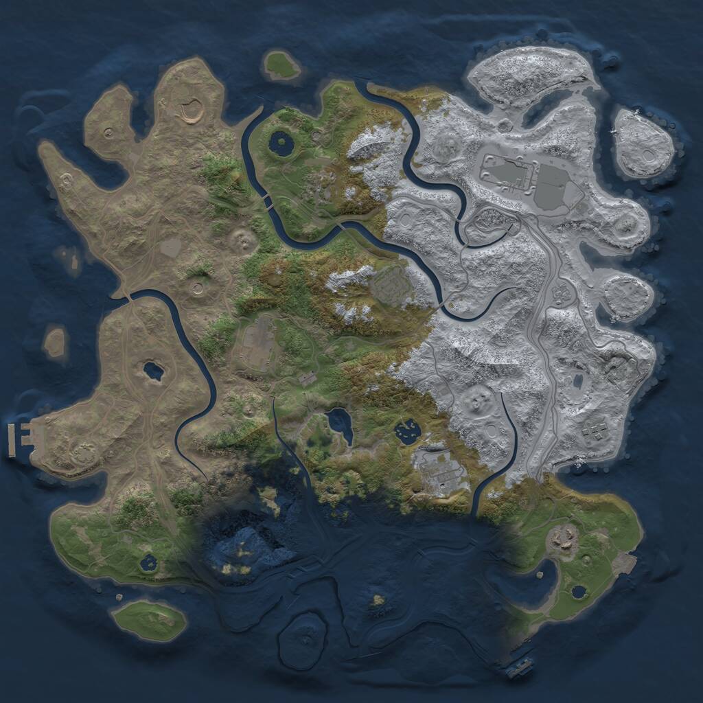 Rust Map: Procedural Map, Size: 4250, Seed: 19840, 15 Monuments