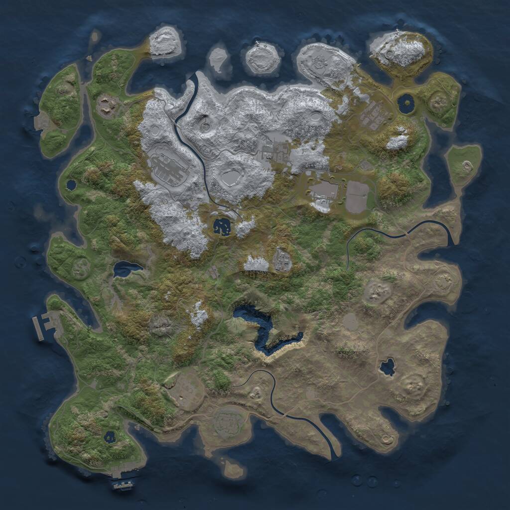 Rust Map: Procedural Map, Size: 4200, Seed: 5342507, 15 Monuments