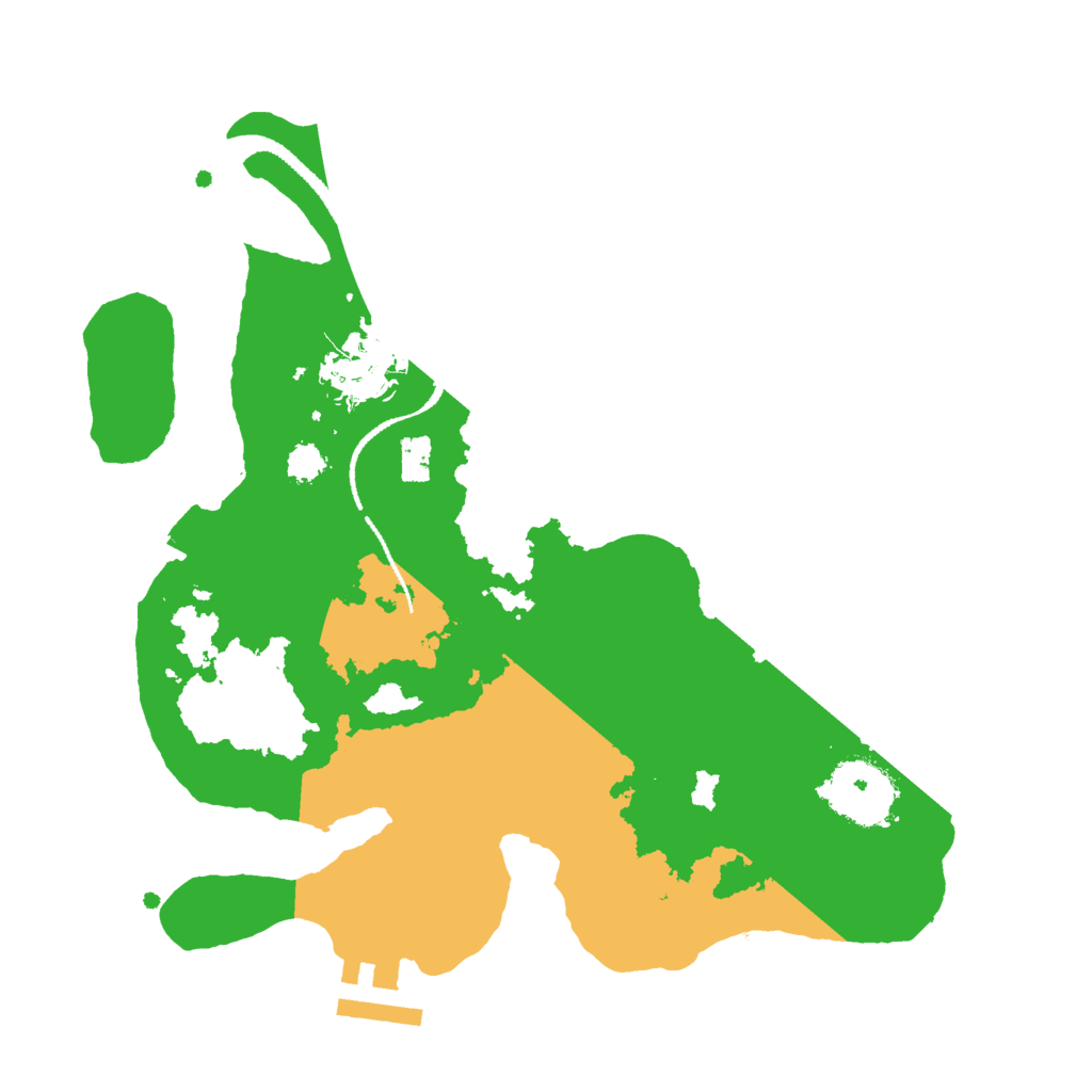 Biome Rust Map: Procedural Map, Size: 2600, Seed: 70877377