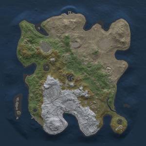 Thumbnail Rust Map: Procedural Map, Size: 3000, Seed: 1617713185, 13 Monuments